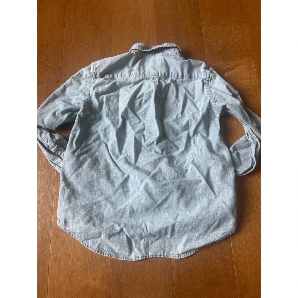 Ralph Lauren Kids Blue Chambray Button Down Shirt Size 6 Long Sleeve Pony Logo